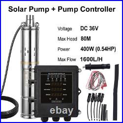 3 MPPT Controller Screw Solar Water Pump Deep Well Submersible Bore 24V 36V 60V