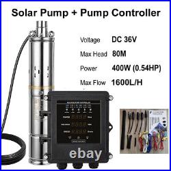 3 in MPPT Controller Solar Water Pump 140W-900W Deep Well Pump Submersible Pump