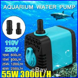 3000L/H Submersible Water Pond Pump Aquarium Tank Powerhead Fountain Hydroponic