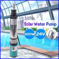 320W 24V Solar Deep Well Water Pump Submersible Water Pump For Water Intake NEW