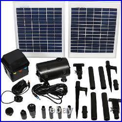 396 GPH Solar Pump and Panel Kit with Battery and Light by Sunnydaze