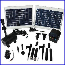 396 GPH Solar Pump and Panel Kit with Battery and Light by Sunnydaze