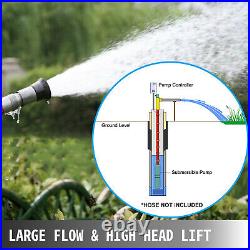 4 1.5HP Deep Well Water Pump Submersible Pump Stainless Steel 341FT 25.5GPM