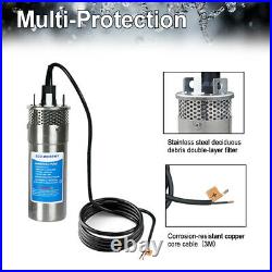 4 12V Solar Deep Well Water Bore Pump Pond/Pool Pump Stainless Steel 70M