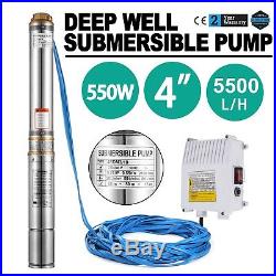 4 240V 73M 5.5 m³/h Stainless Steel Submersible Deep Well Electric Water Pump