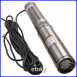4 370W Borehole Deep Well Submersible Water Pump + 20m cable Max 45m Head