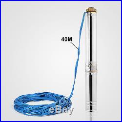 4'' Borehole Deep Well Submersible Pump 750W 5 m³/h Stainless Water Pump PRO