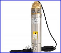 4 Deep Well Borehole Submersible Pump Clean Water 1100W 107m Head StainlessStee