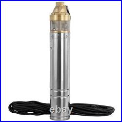 4 Deep Well Borehole Submersible Pump Clean Water 1500W 140m Head StainlessStee