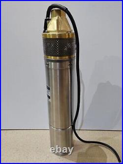 4 Deep Well Borehole Submersible Pump Clean Water 1500W 140m Head StainlessStee