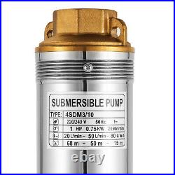 4 SDM 1HP Berehole Pump Deep Well Submersible Water Pump LONG LIVE + CABLE