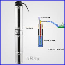 4 SUBMERSIBLE DEEP WELL WATER PUMP 83/93l/min 45/100/135m, 240V, 0.37/1.1/1.5kW