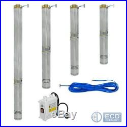 4 borehole deep well pump submersible water pump electric 370 750 1100 2270 W