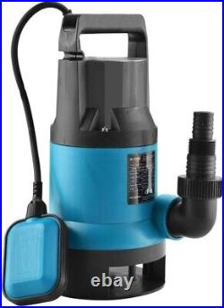 400W Portable Submersible Pump for Clean and Dirty Water for Garden Pond Blue