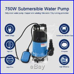400w 750w Water Electric Submersible Pump Sewage Basement / Garden / pond