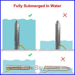 500W 24V 50M 3m3/H DC Brushless Solar Powered Submersible Deep Well Water Pump
