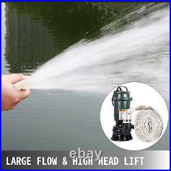 500W FLOOD Sewage Water Pond Drain Septic Sump Cesspool Grinding Pump with20M Hose