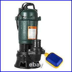 500W Submersible Sewage Dirty Water Pump Heavy Duty Septic Pool+ 30m