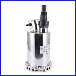 550W Electric Stainless Steel Farm Sump Pump Clean/ Dirty Water Submersible Pump