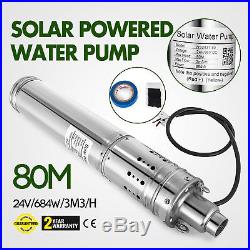 684W Solar Powered Water Pump Submersible NS243T-80 32 mm Outlet Bore Hole