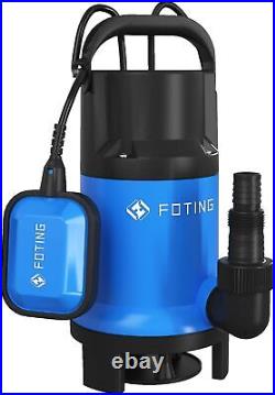 750W Portable Submersible Pump for Dirty/Clean Water, Max Flow 14300 L/H Electr