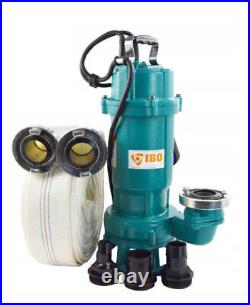 750W Submersible Dirty Water Pump Grinder Sewage Well Septic Flood Sewage Sump