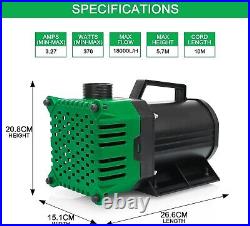 BARST 18000L/H Submersible High Flow Fountain Water Pump for Pond Garden Koi
