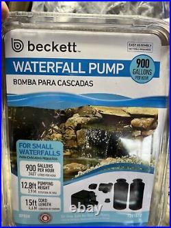 Beckett Corporation 900 GPH Submersible Pond and Waterfall Pump with Filters
