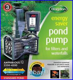 Blagdon Amphibious IQ 2250-4500 Variable Flow DC Pump, Energy Saver Water Pump