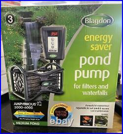 Blagdon Amphibious IQ Energy Saving Pond Pump Adjustable Flow Rate 3000-6000