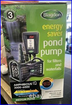 Blagdon Amphibious IQ Energy Saving Pond Pump Adjustable Flow Rate 3000-6000