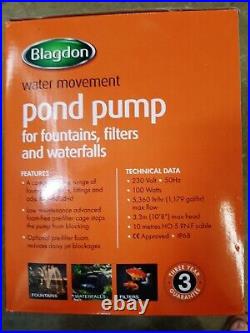 Blagdon pond pump for fountains, filters & waterfalls. Midipond 5500. Lge + Pond