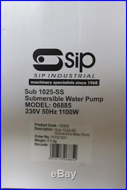 Brand New Unused SIP 06885 1025-SS SUBMERSIBLE WATER PUMP (DIRTY WATER)