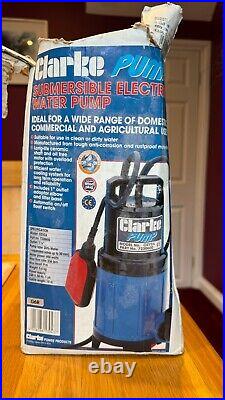 Clarke Clean/dirty Water Pump Submersible 240v 236 Ltre/min Vgc