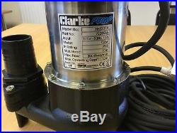Clarke HSE301A 7230265 2 110v IP68 10 Metre Submersible Water Pump With Float