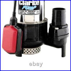 Clarke HSE361A 2 960W 360Lpm 12m Head Submersible Water Pump Float Switch 110V