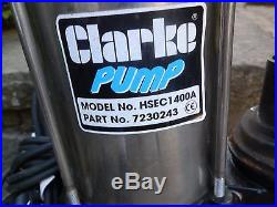 Clarke HSEC1400A 1400W (1HP) Heavy Submersible water Cutter Pump