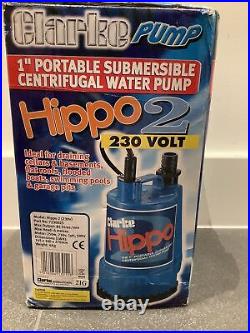 Clarke Hippo 2 250W 85 L/min Portable Submersible Water Pump Blue