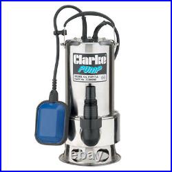 Clarke SUBMERSIBLE FLOOD POND WASTE CESSPIT SUMP SEWAGE DIRTY WATER PUMP SSteel