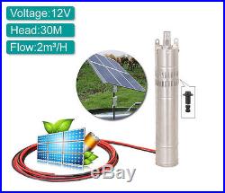 DC 12V, 2m3/H Solar Brushless 3 Inch Submersible Deep Well Water Pump 200W
