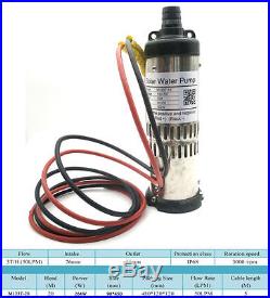 DC 12V, 65.6FT Stainless Brushless Solar Submersible Deep Well Water Pump 264W