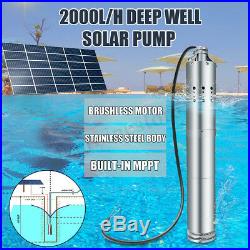 DC 24V 2000L/H MPPT Farm&Ranch Solar Power Submersible Bore Deep Well Water