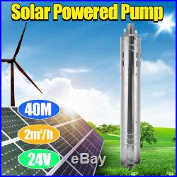DC 24V 284W Solar Water Powered Pump Submersible Bore Hole Pond Deep Well Pump