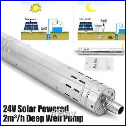 DC 24V 284W Solar Water Powered Pump Submersible Bore Hole Pond Deep Well Pump