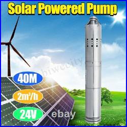 DC 24V 284W Solar Water Powered Well Pump Submersible Bore Hole Pond Deep