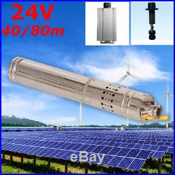 DC 24V 284W Solar Water Powered Well Pump Submersible Bore Hole Pond Deep Gray