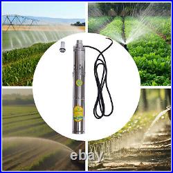 DC 24V 370W Solar Powered Water Pump Farm Ranch Submersible Bore Hole Deep Well