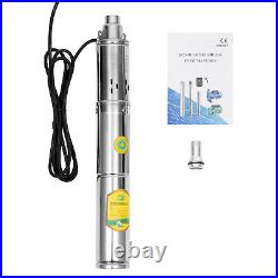 DC 24V 370W Solar Powered Water Pump Farm Ranch Submersible Bore Hole Deep Well