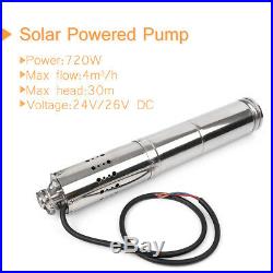 DC 24V 4m3/H Solar Powered Water Pump Garden Submersible Bore Hole Deep Well