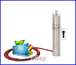 DC 24V Stainless Solar Screw Deep Well Submersible Water Pump, 576W, 262.5FT Max